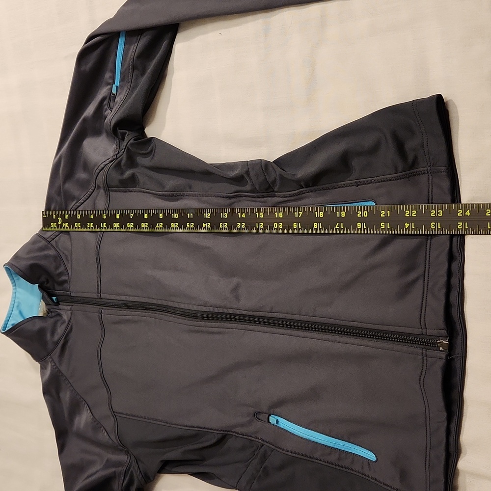 Athleta Salutation women's lightweight running jacket size small gray teal - Picture 11 of 16
